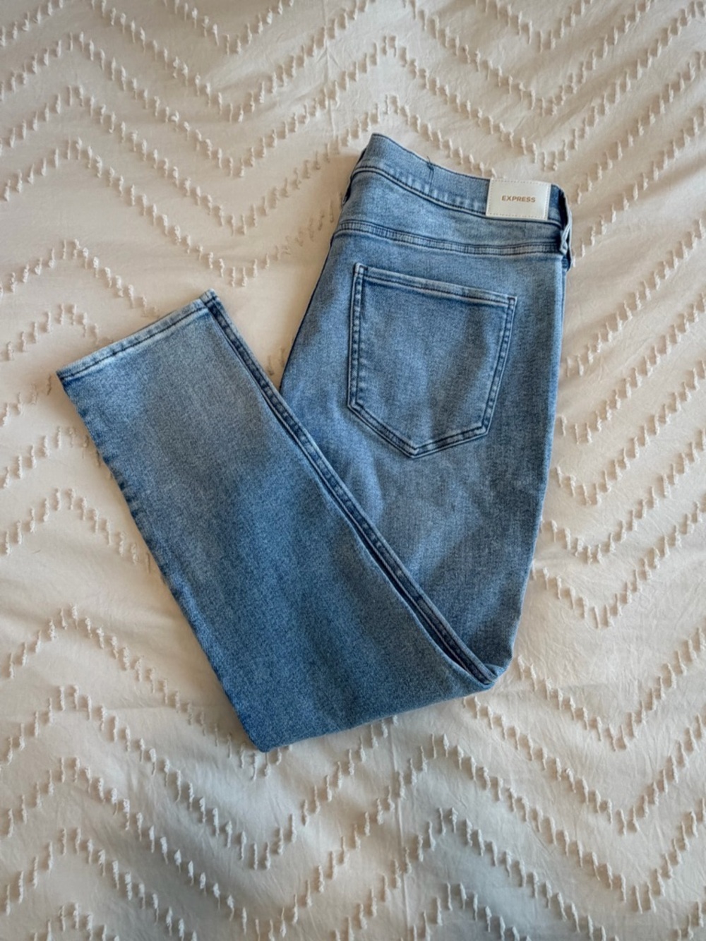 Express Light Wash Blue Skinny Jeans